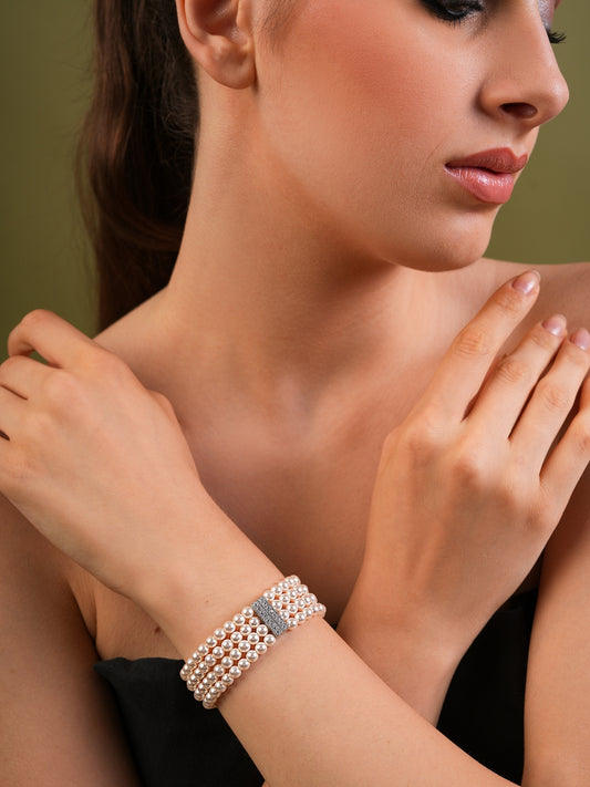 Celeste Crown Pearl Bracelet