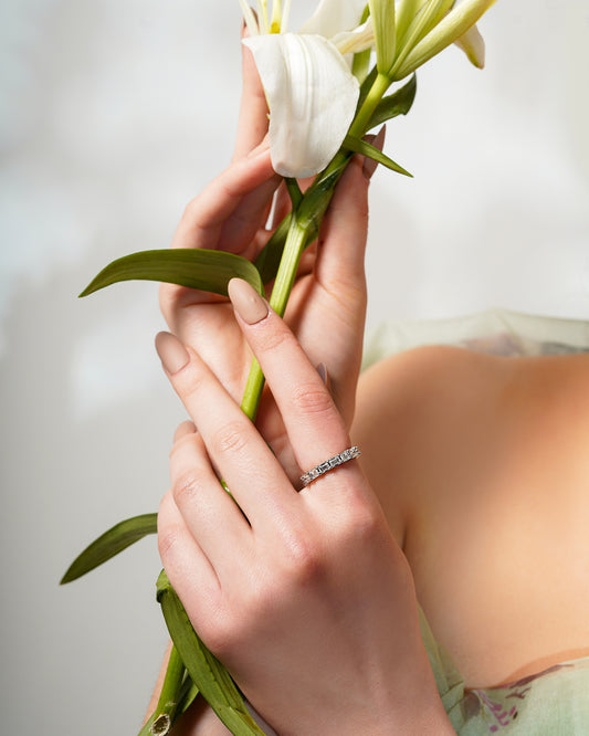 Classic Baguette Moissanite Eternity Ring