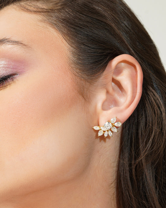 Floral Radiance Moissanite Earrings