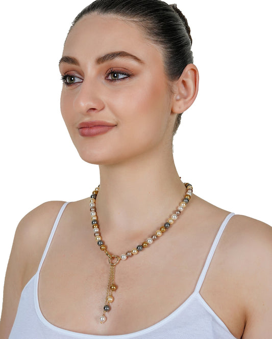 Aurora Multitone Pearl Necklace
