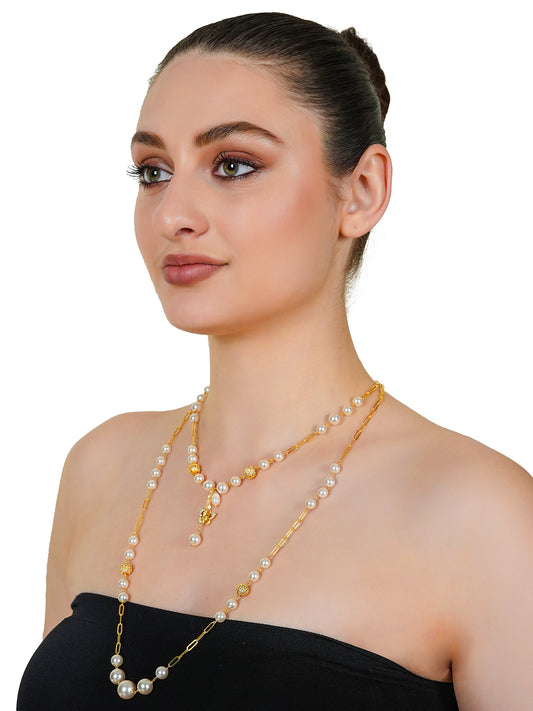 Celeste Layered Pearl Necklace