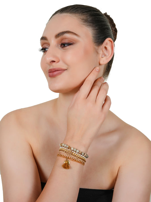 Desert Bloom Bracelet Set – Earthy Elegance in Every Strand
