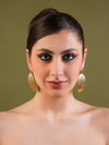 Golden Bark Oval Earrings