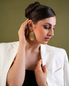 Golden Bark Oval Earrings