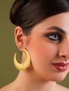 Sun-etched Crescent Hoops