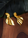Golden Drape Sculptural Earrings
