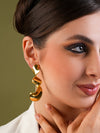 Golden Ripple Flow Earrings