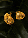 Golden Aura Shell Earrings