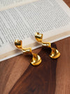 Golden Ripple Flow Earrings
