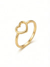 BASRAA 925 Sterling Silver Open Heart Ring