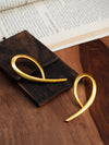 Golden Whisper Curve Earrings