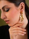 Golden Coral Bloom Earrings