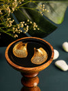 Golden Aura Shell Earrings
