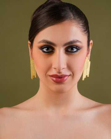 Gilded Tower Textured Earrings
