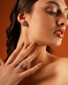 Halo Radiance Moissanite Stud Earrings