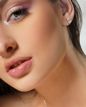 Radiant Rectangle Moissanite Studs