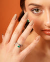 Emerald Grace Open Band Ring