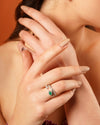 Emerald Grace Open Band Ring