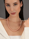 🩷 Basraa Peach Blush Dual-Tone Pearl Necklace