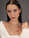 🩷 Basraa Peach Blush Dual-Tone Pearl Necklace