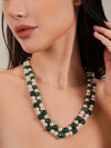 Basraa Jade Radiance Dual-Layer Pearl Necklace