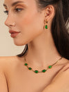 Basraa Emerald Glow Necklace – 18K Gold Plated Choker