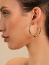 Twisted Gold-Plated Hoop Earrings – Elegant Minimal Statement Design by Basraa
