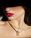 Luxe Crystal Pearl Layered Necklace