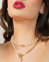 Luxe Crystal Pearl Layered Necklace