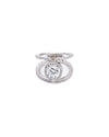 Halo Asscher Double Band Moissanite Ring