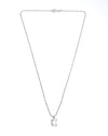 Solitaire Emerald Moissanite Pendant