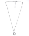 Teardrop Halo Moissanite Pendant