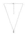 Sleek Silver Capsule Pendant Necklace
