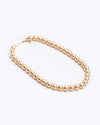 Luxurious Light Gold Crystal Pearl Necklace (Pearl Size - 14mm)
