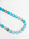 Ocean Blue Agate Beaded Necklace