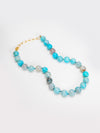 Ocean Blue Agate Beaded Necklace