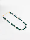 Basraa Emerald Green Agate Pearl Necklace