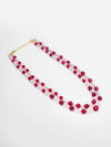 Basraa Ruby Red Jade Radiance Dual-Layer Pearl Necklace