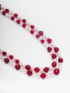 Basraa Ruby Red Jade Radiance Dual-Layer Pearl Necklace