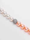 🩷 Basraa Peach Blush Dual-Tone Pearl Necklace