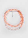 🩷 Basraa Peach Blush Dual-Tone Pearl Necklace