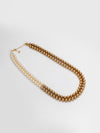 Golden Basraa Pearl Dual-Layer Necklace – White & Gold Luxe Edition