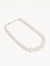 Classic Basraa Pearl Statement Necklace Set – Luxury Round Pearls with Gold Stud Earrings