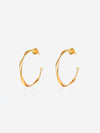 Twisted Gold-Plated Hoop Earrings – Elegant Minimal Statement Design by Basraa