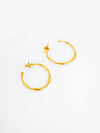 Twisted Gold-Plated Hoop Earrings – Elegant Minimal Statement Design by Basraa