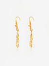 Golden Bloom Floral Drop Earrings – 18K Gold Plated Statement Jewelry
