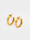 Golden Luxe Hoop Earrings – 18K Gold-Plated Minimal Hoops