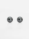 Basraa Golden Black Pearl Stud Earrings