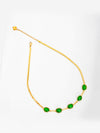Basraa Emerald Glow Necklace – 18K Gold Plated Choker
