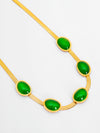 Basraa Emerald Glow Necklace – 18K Gold Plated Choker